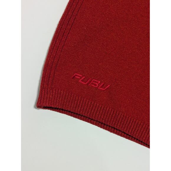 Vintage FUBU Sport Red Knit Hooded Sweater Dress Long Sleeve Womens Small Retro - Picture 6 of 6